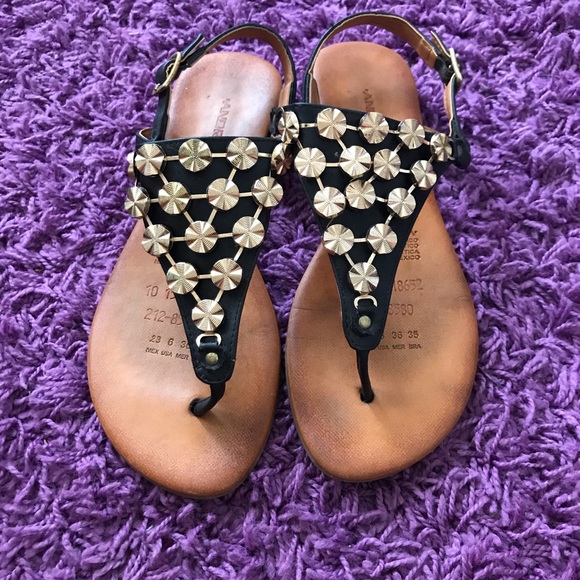 Black Gold Andrea Sandals - Picture 1 of 4